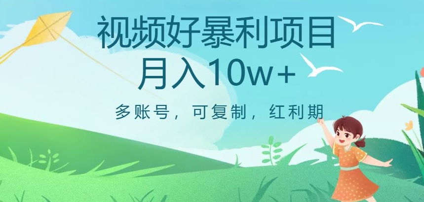 视频号暴利项目，多账号，可复制，红利期，月入10w+【揭秘】-杨大侠副业网