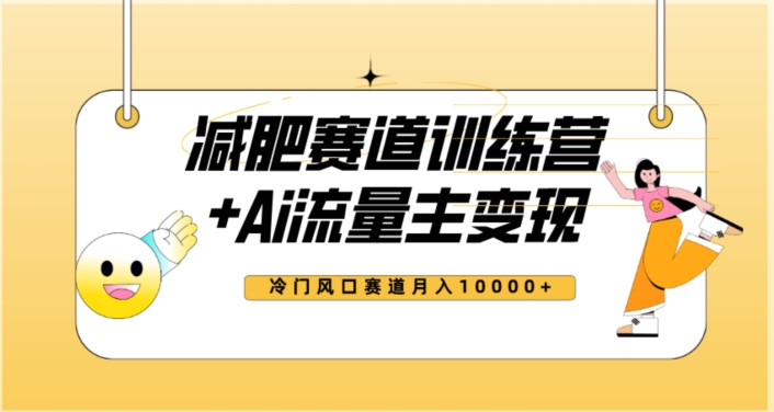 全新减肥赛道AI流量主+训练营变现玩法教程，蓝海冷门赛道小白轻松上手，月入10000+-杨大侠副业网