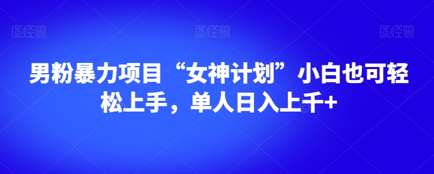 男粉暴力项目“女神计划”小白也可轻松上手，单人日入上千+【揭秘】-杨大侠副业网