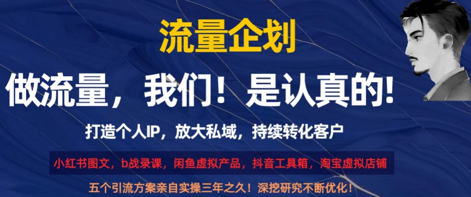 流量企划，打造个人IP，放大私域，持续转化客户【揭秘】-杨大侠副业网