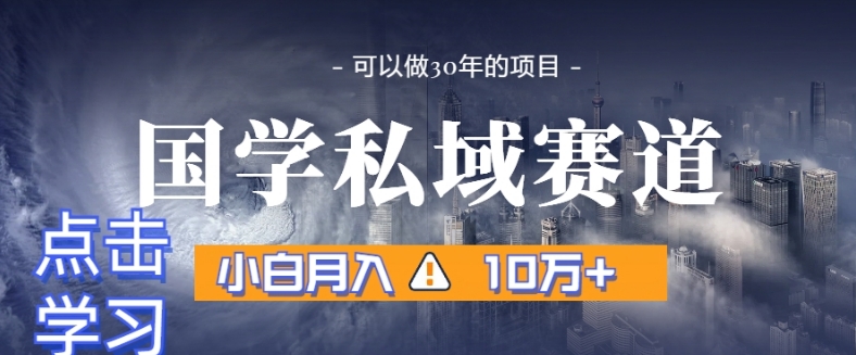 暴力国学私域赛道，小白月入10万+，引流+转化完整流程【揭秘】-杨大侠副业网