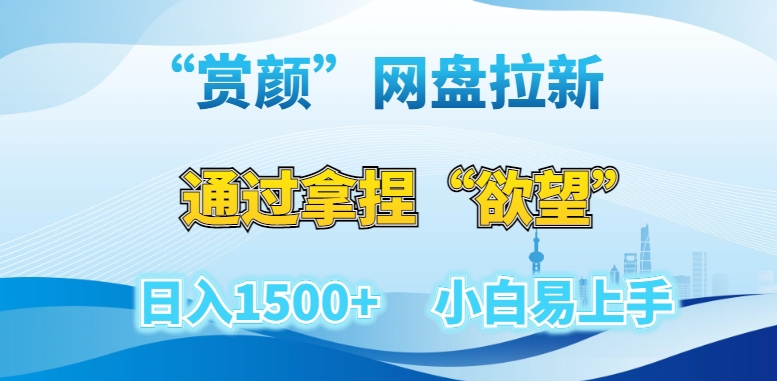 “赏颜”网盘拉新赛道，通过拿捏“欲望”日入1500+，小白易上手【揭秘】-杨大侠副业网