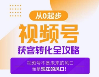 视频号获客转化全攻略，手把手教你打造爆款视频号！-杨大侠副业网