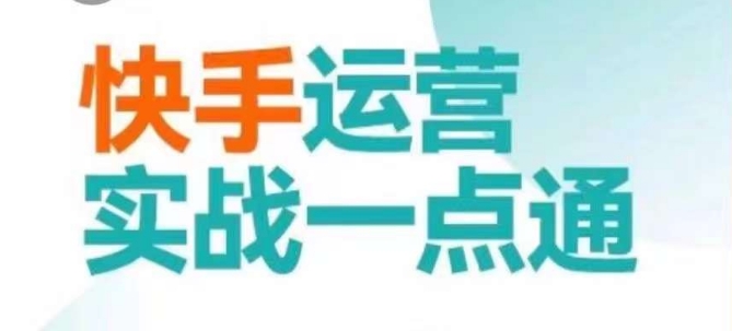 快手运营实战一点通，这套课用小白都能学会的方法教你抢占用户，做好生意-杨大侠副业网