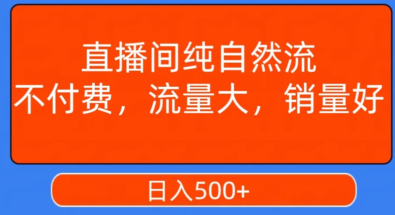 视频号直播间纯自然流，不付费，白嫖自然流，自然流量大，销售高，月入15000+【揭秘】-杨大侠副业网