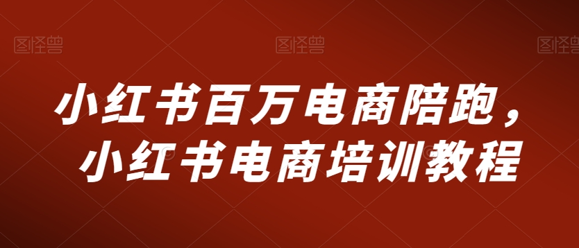 小红书百万电商陪跑，小红书电商培训教程-杨大侠副业网